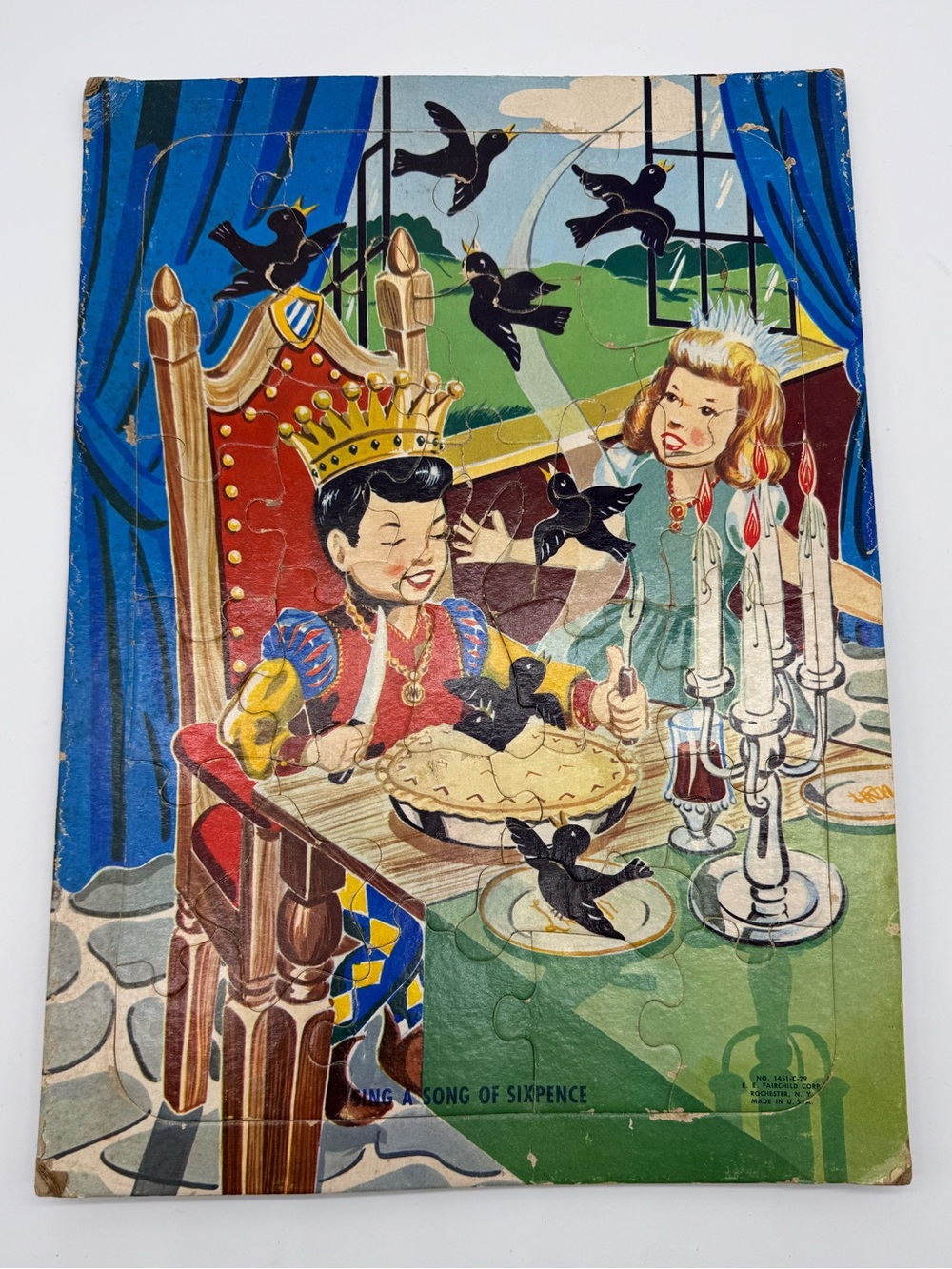 Vintage Built-Rite Sing A Song Of Sixpence Tray Puzzle Complete